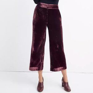 Madewell Velvet Huston Pull-On Crop Pants